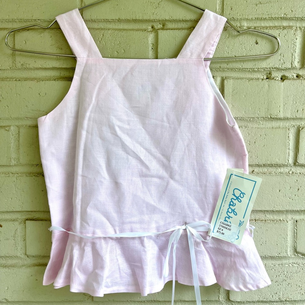 CHABRE Pink Linen tank top